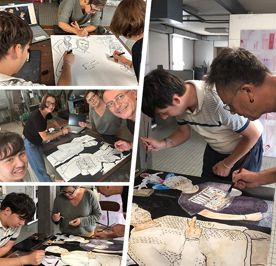 Préparation de la toile de Louis 